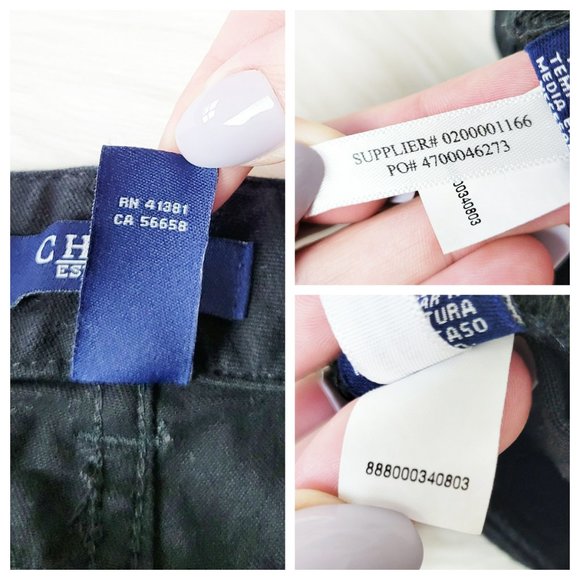 Chaps Black Straight Leg Mid Rise Jeans Black Straight Leg Denim Pants 4 - Picture 13 of 14